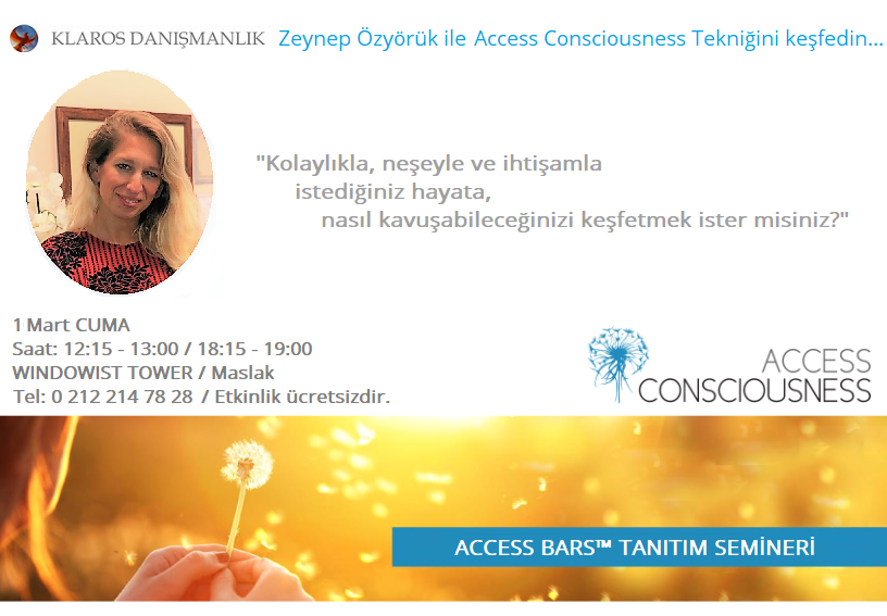 ACCESS BARS TANITIM SEMİNERİNE DAVETLİSİNİZ!!!